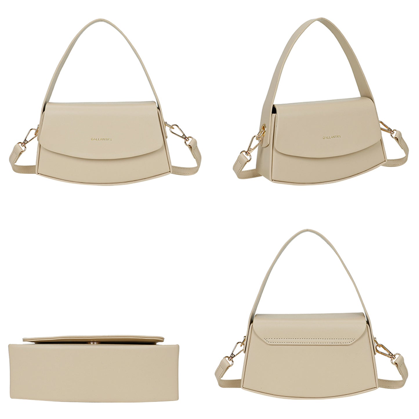 Sac Baguette à Épaule Bandoulière La Discrétion Beige