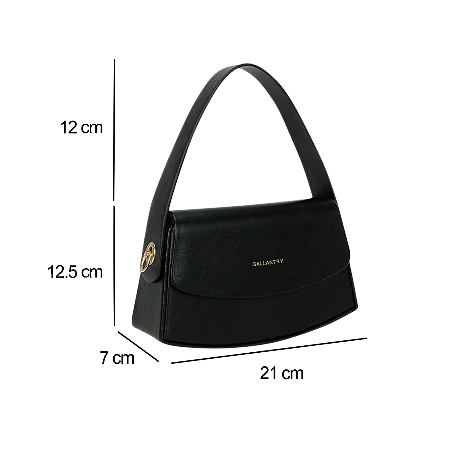 Sac Baguette à Épaule Bandoulière La Discrétion Noir