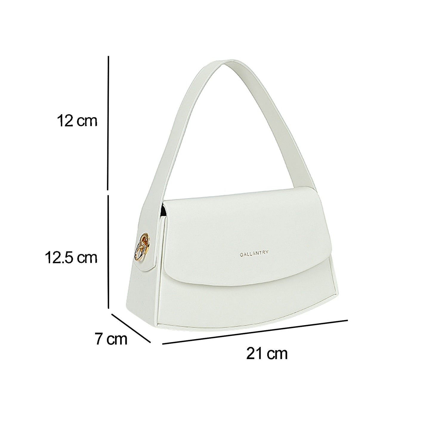 Sac Baguette à Épaule Bandoulière La Discrétion Blanc