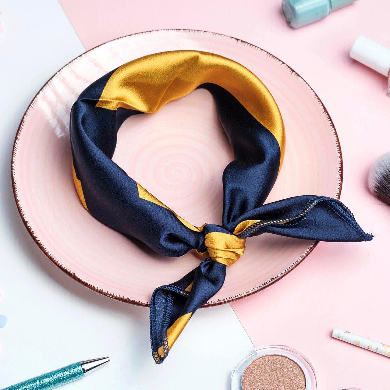 bandana cheveux noir jaune