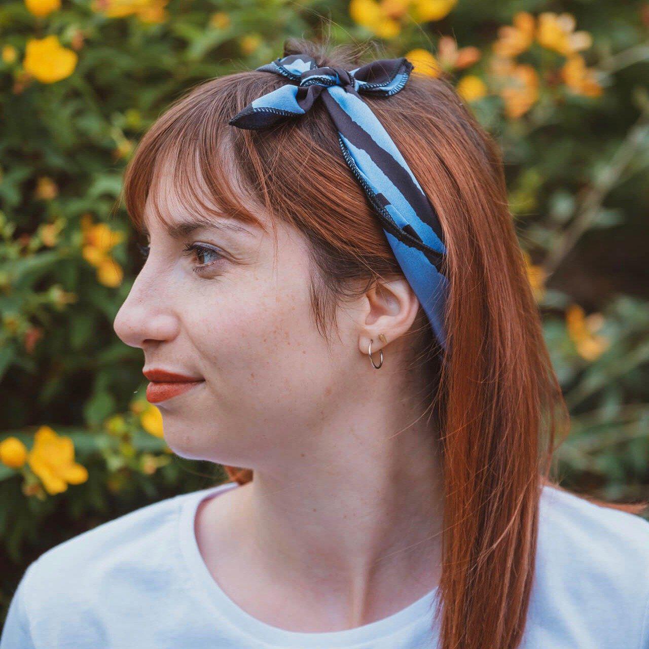 bandana noir et bleu