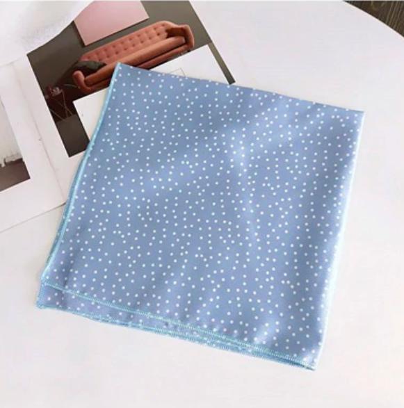 bandana cheveux bleu pois