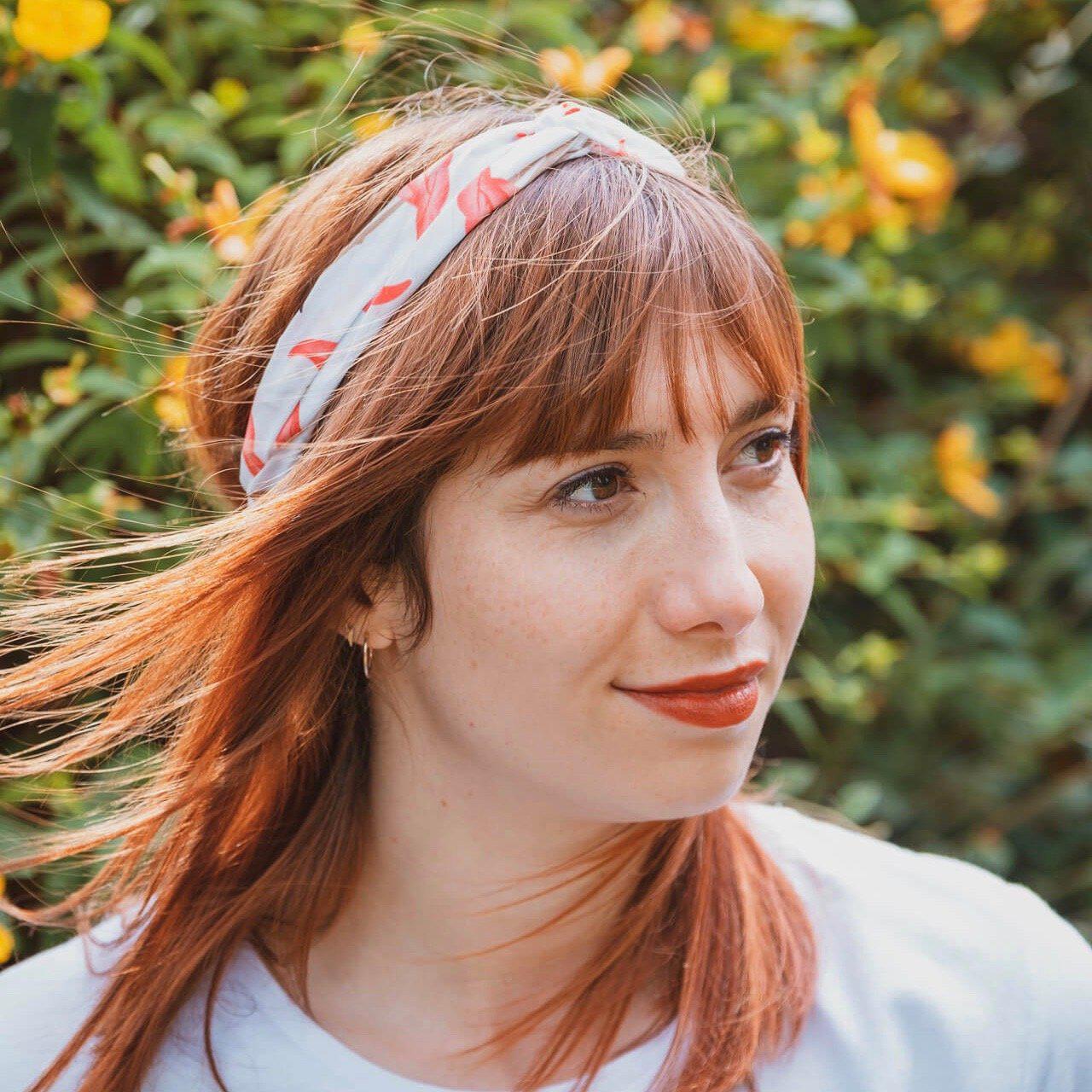 bandeau cheveux flamant rose