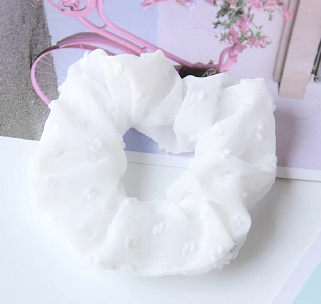 CHOUCHOU CHEVEUX BLANC FEMME