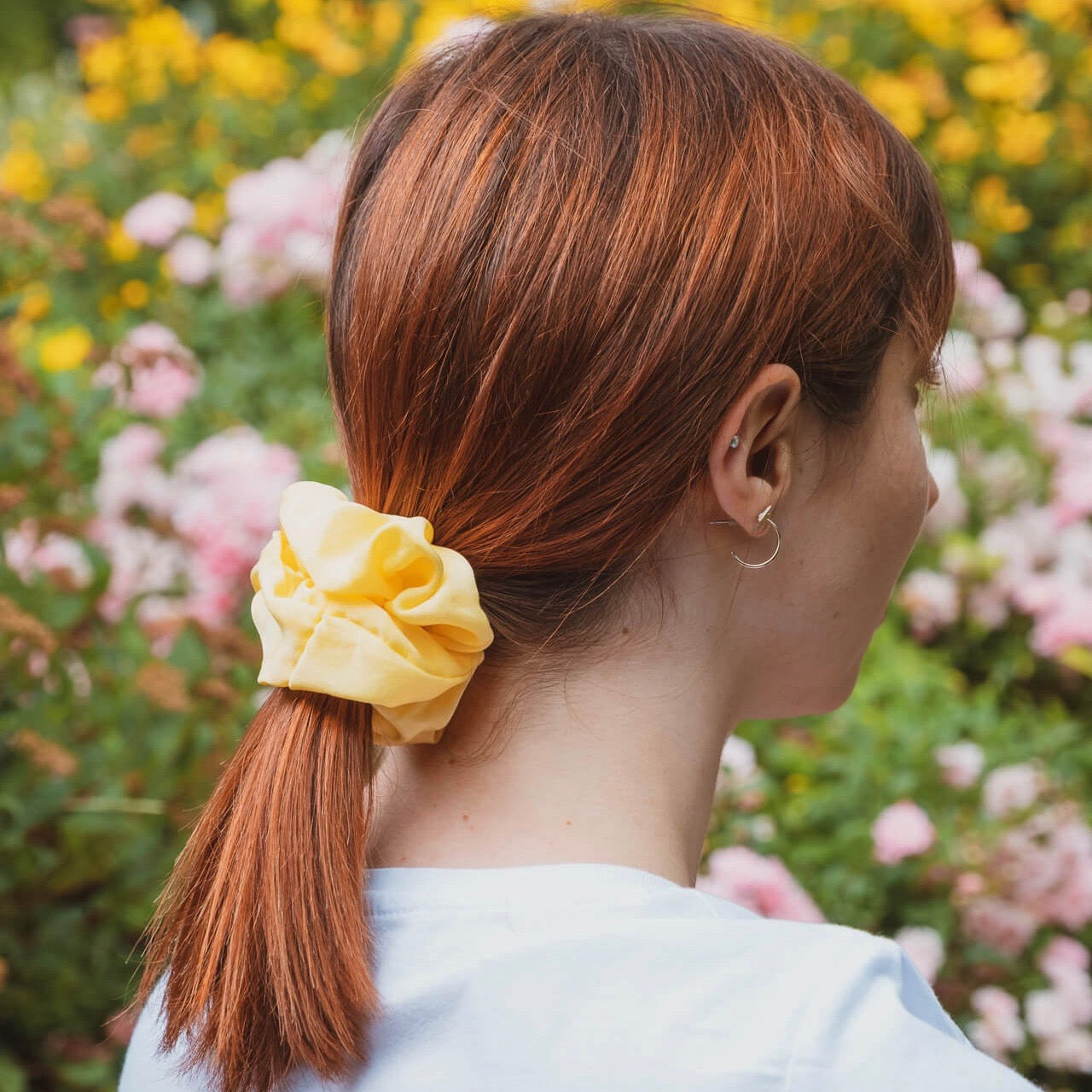 chouchou jaune cheveux