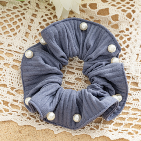 chouchou cheveux violet