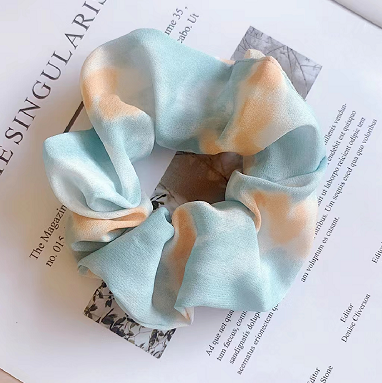 chouchou cheveux pastel