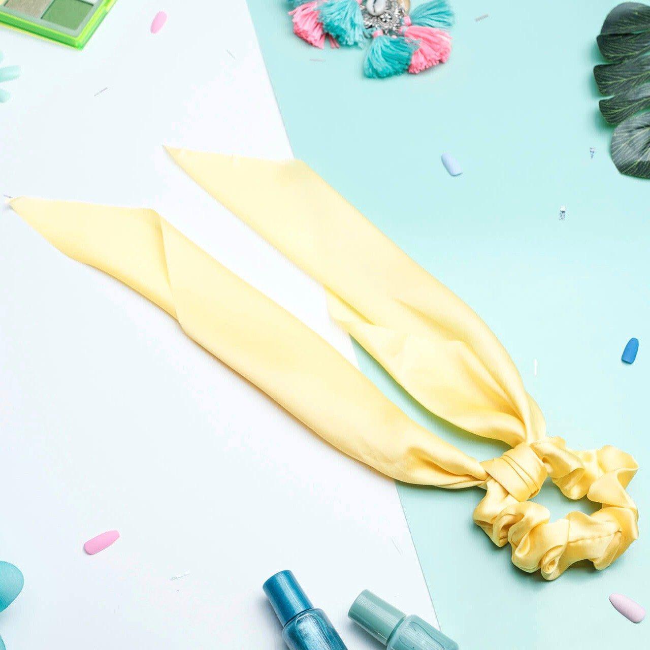 chouchou foulard jaune