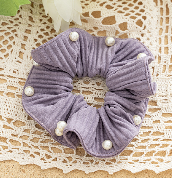 chouchou mauve pour cheveux