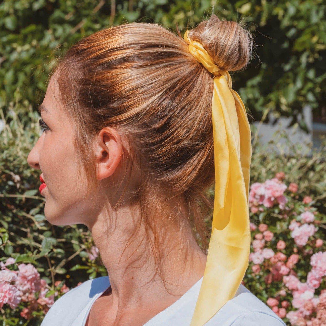 foulard jaune femme