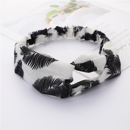 headband noir et blanc femme