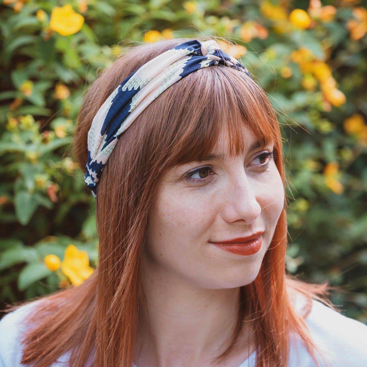 headband cheveux rose
