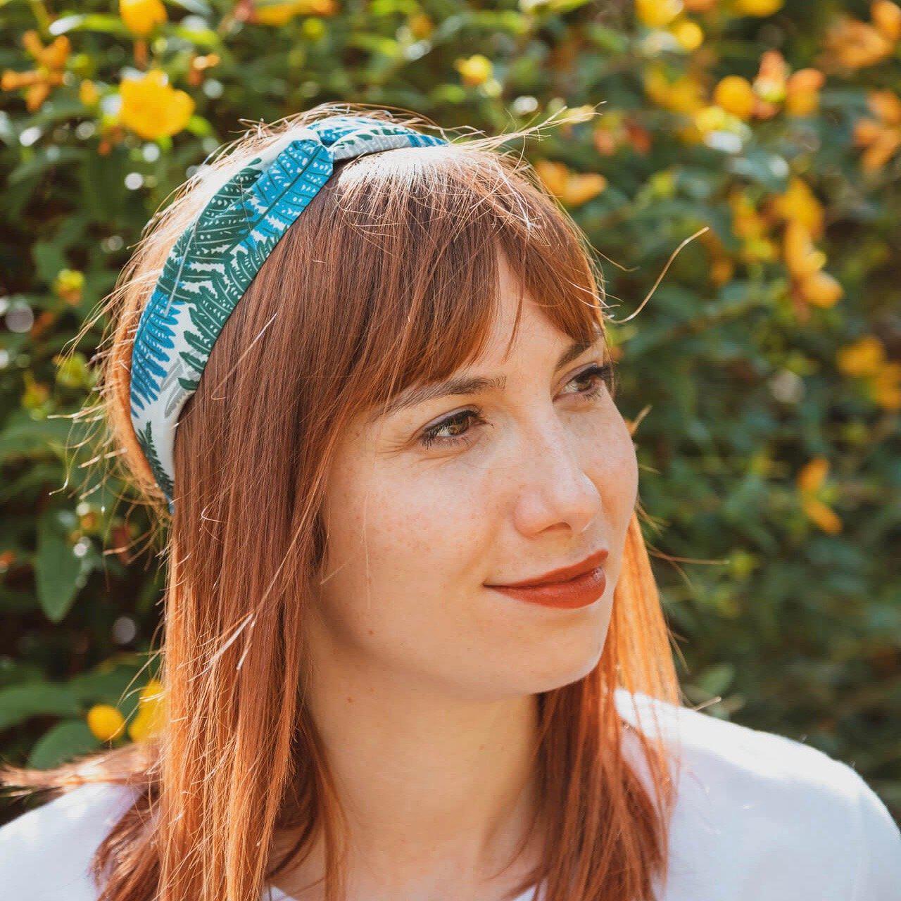 bandeau cheveux vert