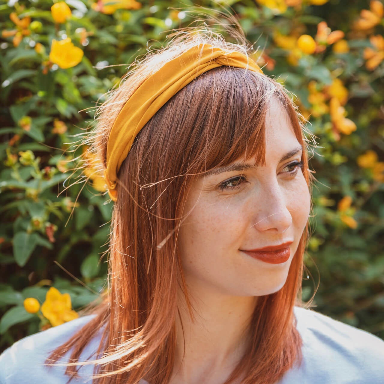 headband jaune cheveux