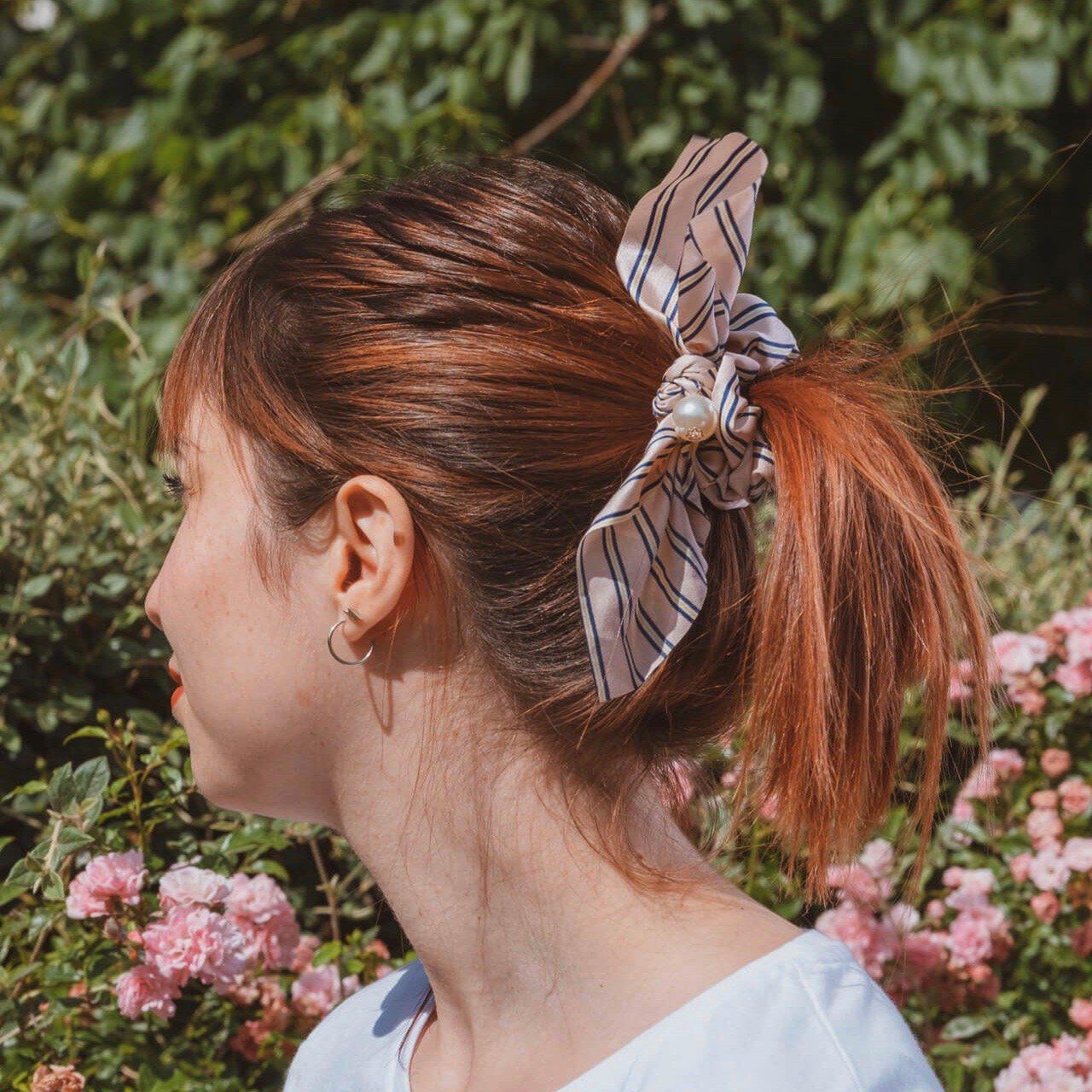 petit chouchou cheveux lignes