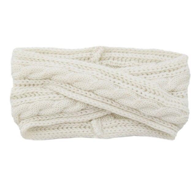 Headband Cheveux Laine Blanc | Adopte un Chouchou