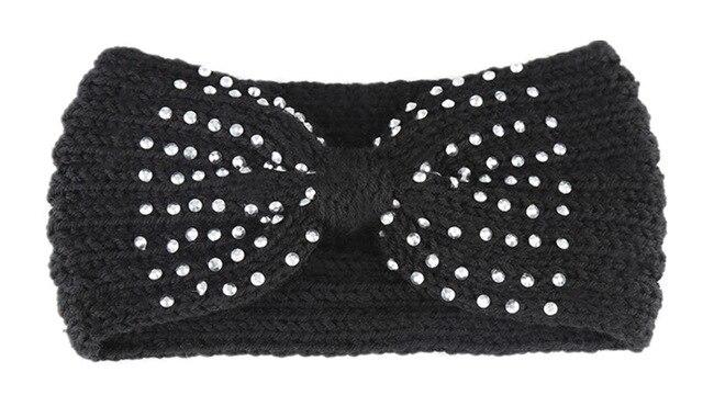 Bandeau Laine Strass Noir | Adopte un Chouchou