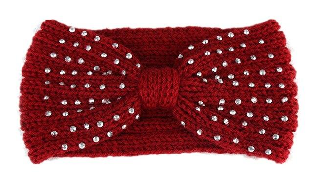 Bandeau Laine Strass Rouge | Adopte un Chouchou