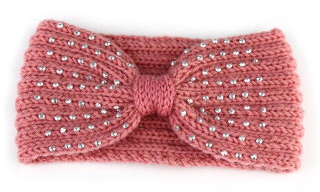 Bandeau Laine Strass Rose | Adopte un Chouchou