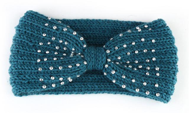 Bandeau Laine Strass Bleu | Adopte un Chouchou