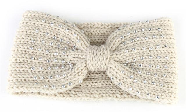 Bandeau Laine Strass Blanc | Adopte un Chouchou