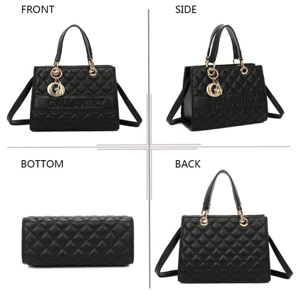 Sac à Main en Similicuir Matelassé Joanna Noir