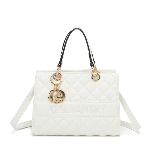Sac à Main en Similicuir Matelassé Joanna Blanc