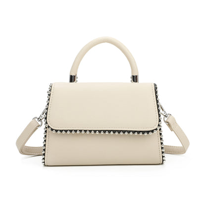 Sac à Main Clouté à Bandoulière Roxy Beige