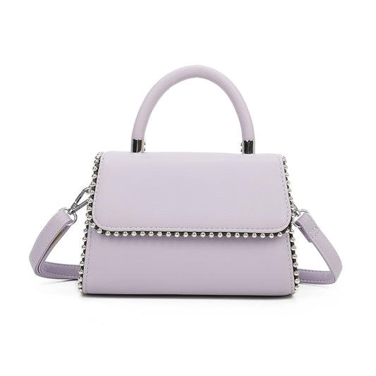Sac à Main Clouté à Bandoulière Roxy Violet