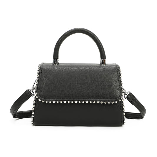 Sac à Main Clouté à Bandoulière Roxy Noir