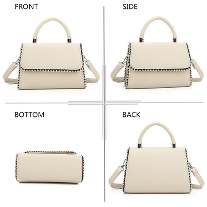 Sac à Main Clouté à Bandoulière Roxy Beige