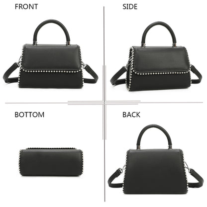 Sac à Main Clouté à Bandoulière Roxy Noir