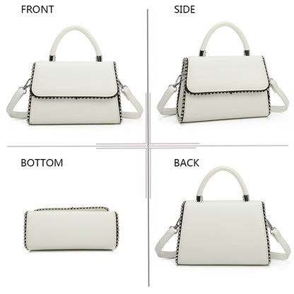 Sac à Main Clouté à Bandoulière Roxy Blanc