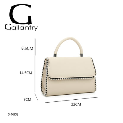 Sac à Main Clouté à Bandoulière Roxy Beige