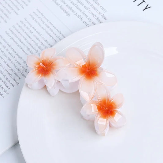 Pince Cheveux Perle de Plumeria Rayon d’Été