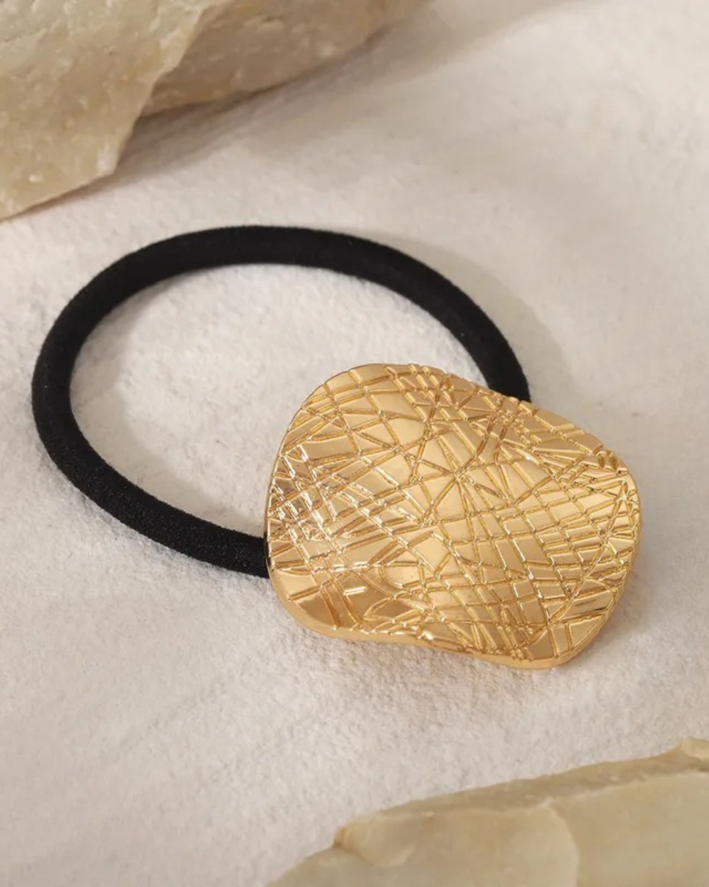 Élastique Casual Annika à Anneau Sculptural Doré