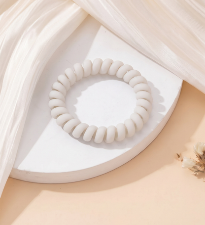 Élastique Spirale Effet Mat Anti-Casse Nuage de Coton