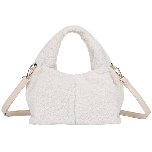 Sac à Main Fourrure à Bandoulière Dakota Beige