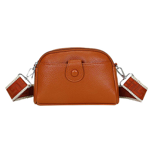 Pochette Zippée à Bandoulière Michelle Marron