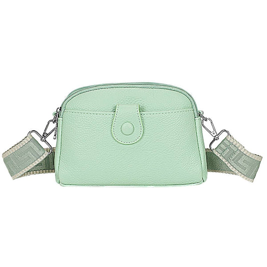 Pochette Zippée à Bandoulière Michelle Vert