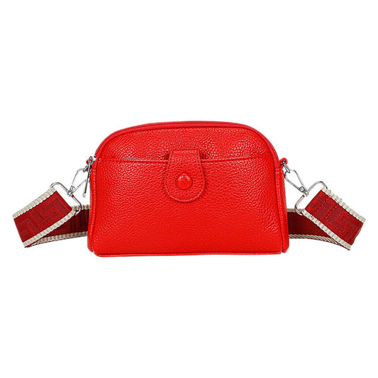 Pochette Zippée à Bandoulière Michelle Rouge