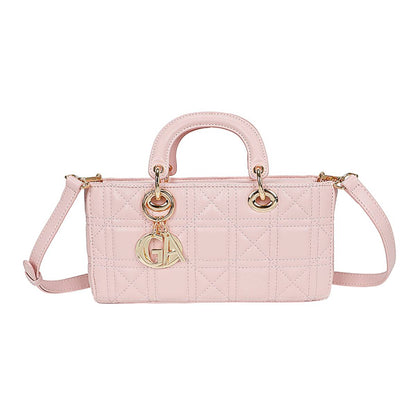 Sac à Main Matelassé Graphique à Bandoulière Le Souffle Rose