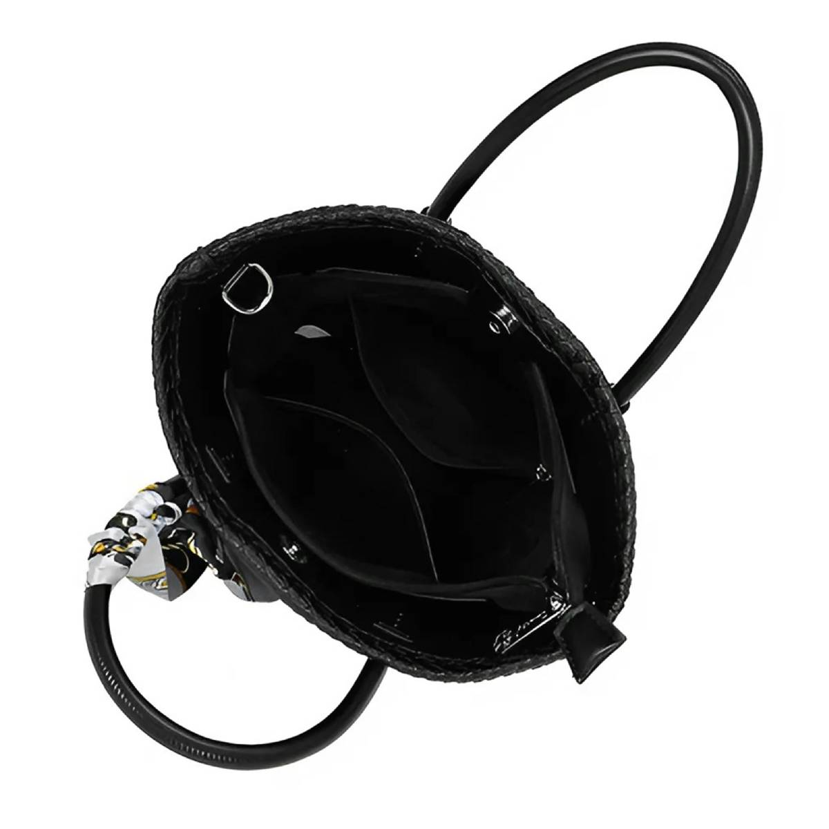 Sac à Main avec Bandoulière à Motif Tressé La Muse Noir