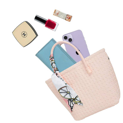 Sac à Main avec Bandoulière à Motif Tressé La Muse Rose