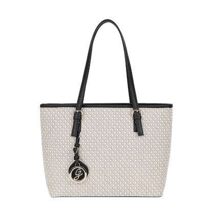 Sac Cabas Imprimé Calligraphique L'Empreinte Beige