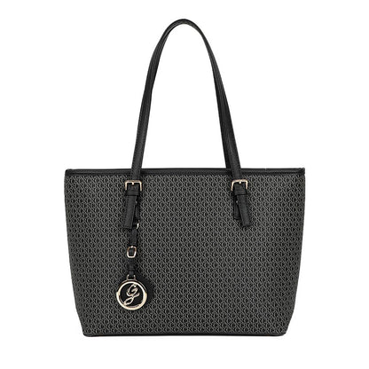 Sac Cabas Imprimé Calligraphique L'Empreinte Noir