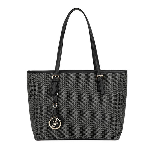 Sac Cabas Imprimé Calligraphique L'Empreinte Noir