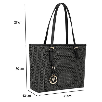 Sac Cabas Imprimé Calligraphique L'Empreinte Noir