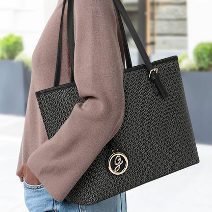 Sac Cabas Imprimé Calligraphique L'Empreinte Noir