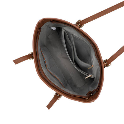 Sac Cabas Imprimé Calligraphique L'Empreinte Marron